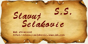 Slavuj Selaković vizit kartica